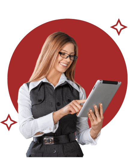 Professional woman holding a tablet, representing modern POS technology and business solutions